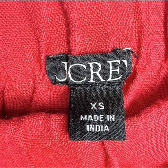 J Crew Women's 100% Linen Red Shorts Coastal Preppy Classic, Extra Small, XS - Picture 8 of 10